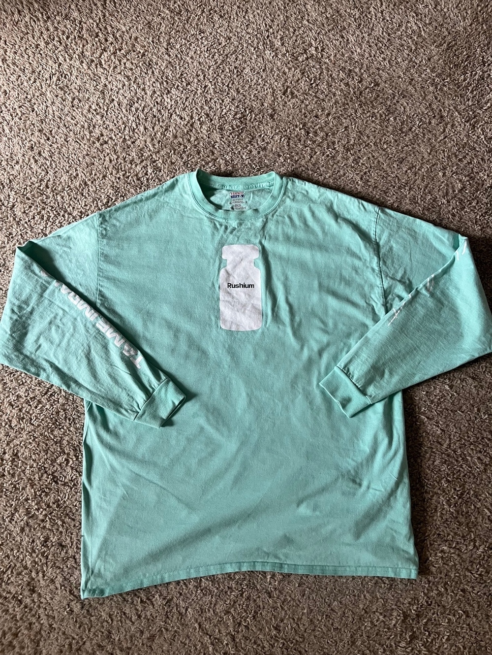 Hanes Tame Impala The Slow Rush Tour Rushium Mint Long Sleeve Tee
